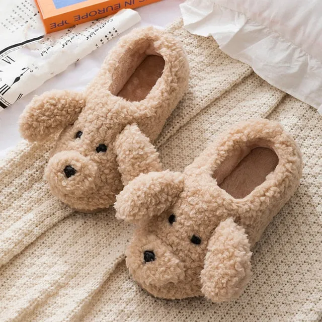 Fluffy Cute Animal design Slippers Women