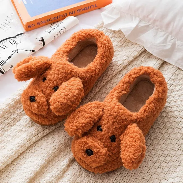 Fluffy Cute Animal design Slippers Women