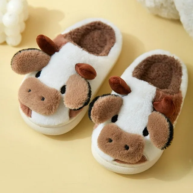 Fluffy Cute Animal design Slippers Women