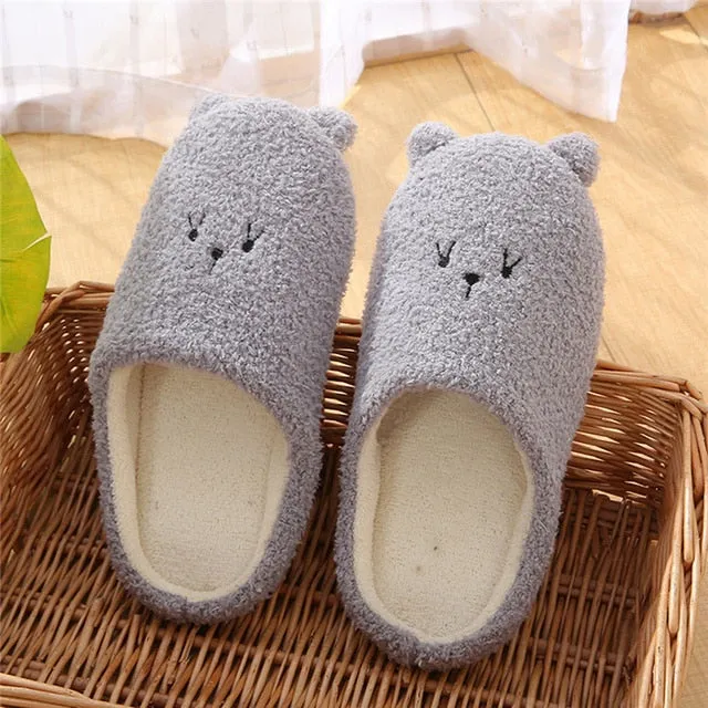 Fluffy Cute Animal design Slippers Women