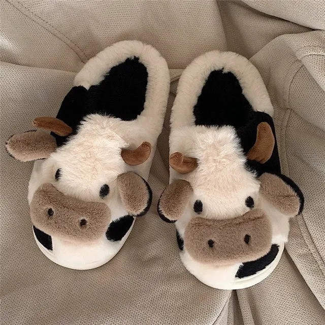 Fluffy Cute Animal design Slippers Women