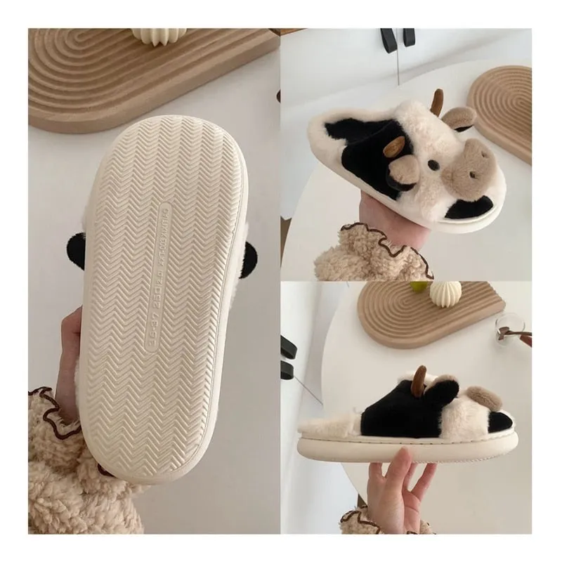 Fluffy Cute Animal design Slippers Women
