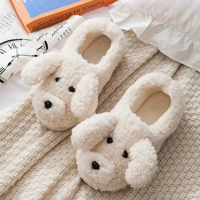 Fluffy Cute Animal design Slippers Women