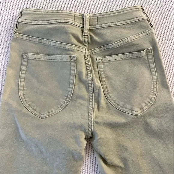 Free People We The Free Olive/Taupe Flared Jeans Size 26