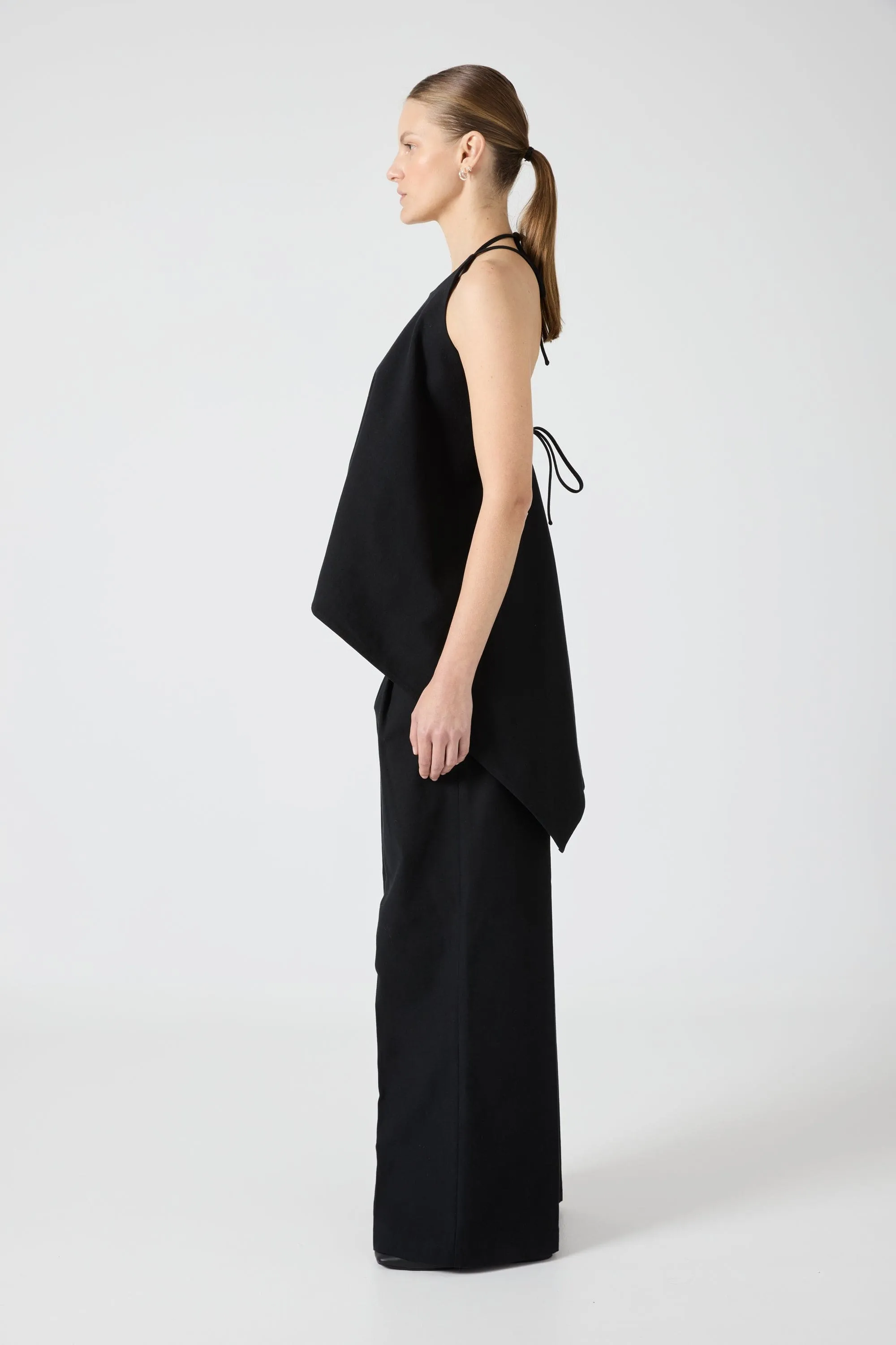 FUSION DRAPE TOP | BLACK