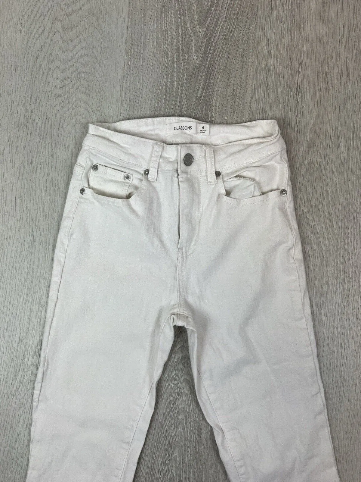 Glassons Womens White Flared Jeans Size 6
