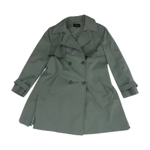 Green Solid Peacoat Coat