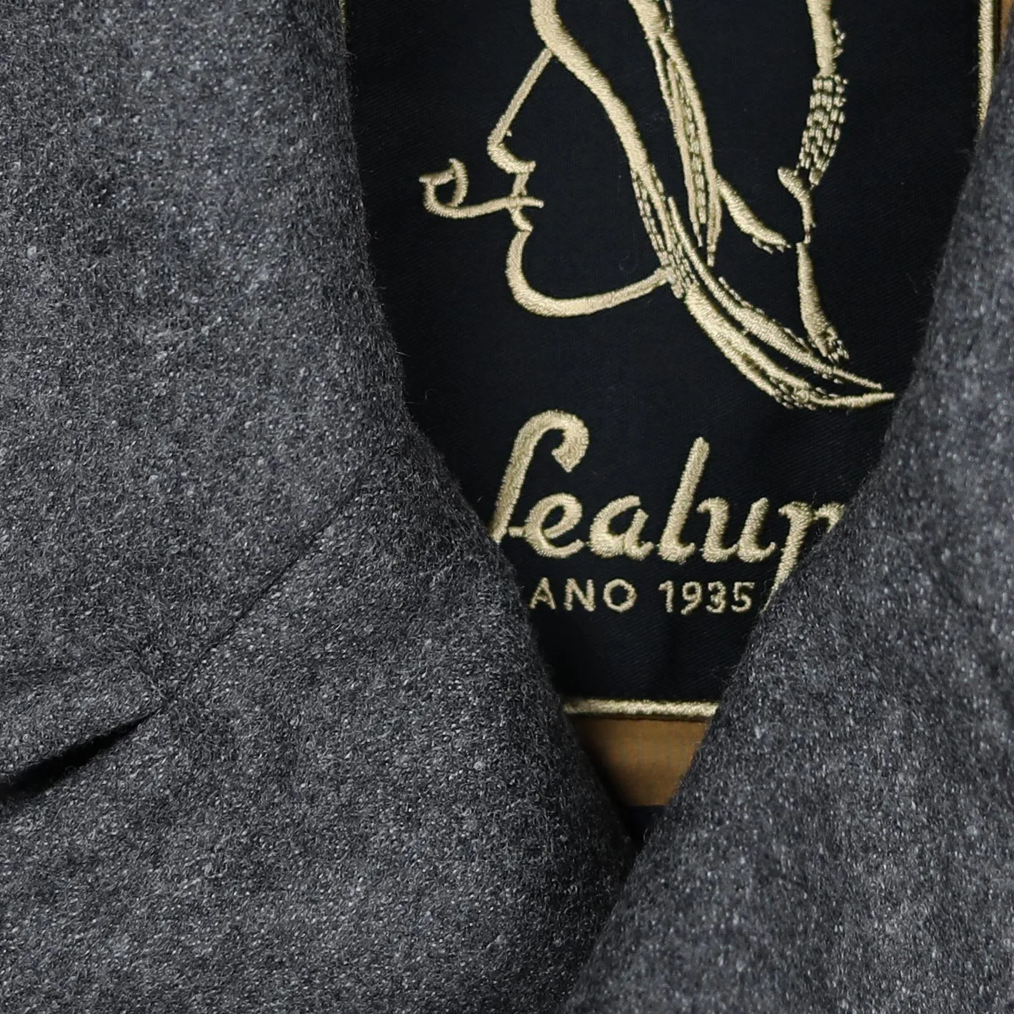Grey Donegal Wool Peacoat
