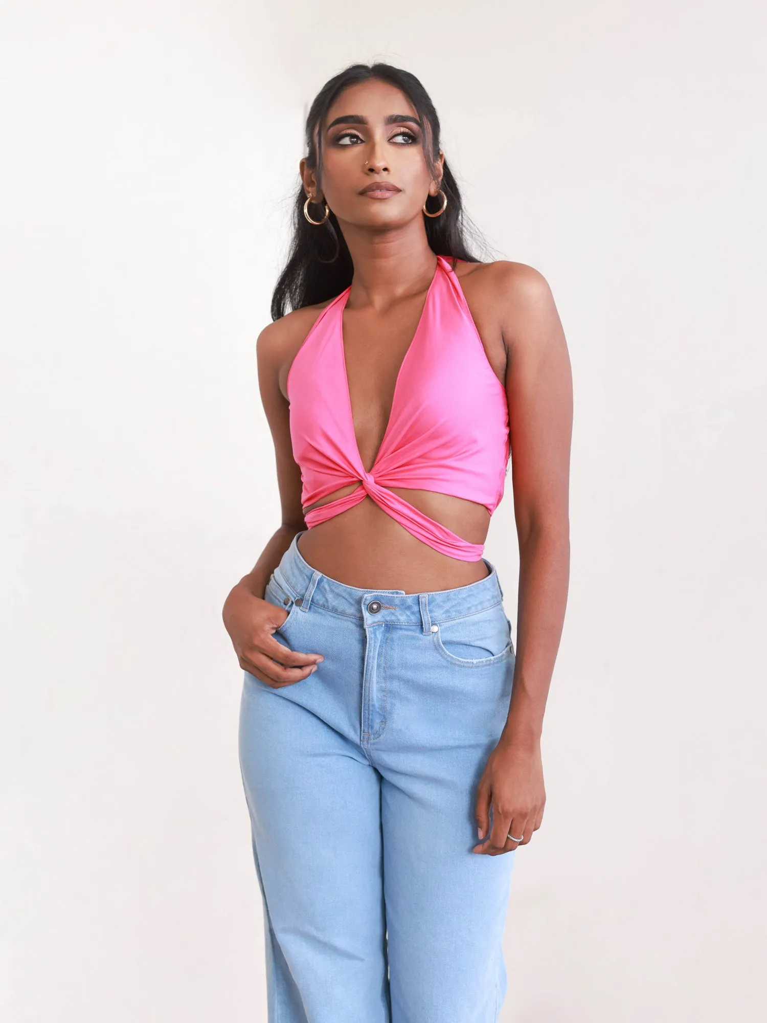 Halter Neck Tie-up Top