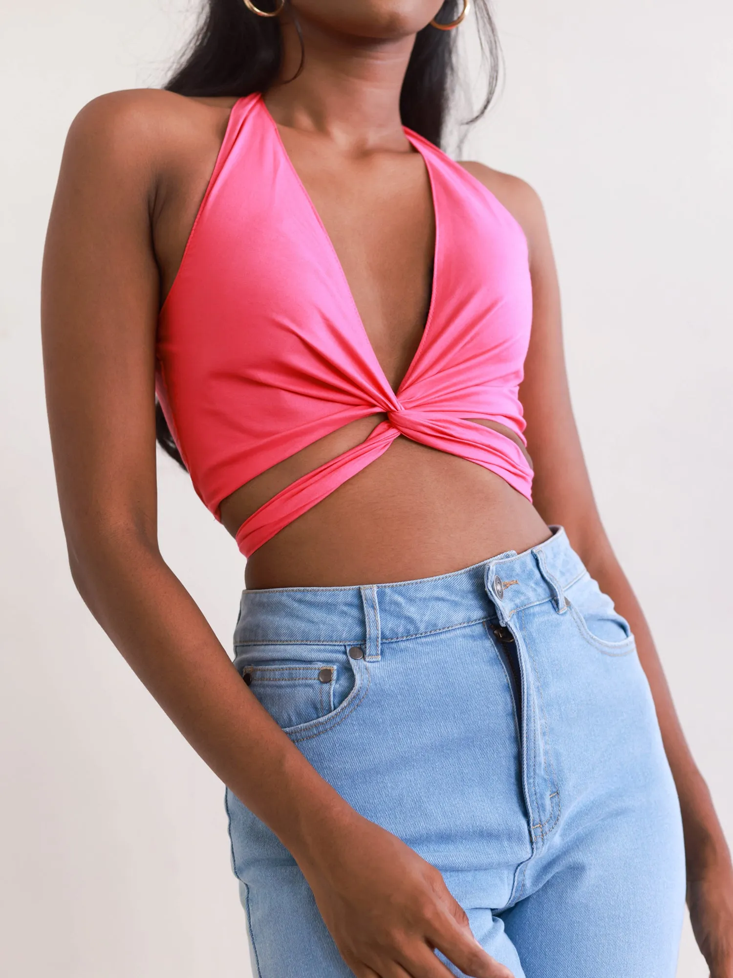 Halter Neck Tie-up Top