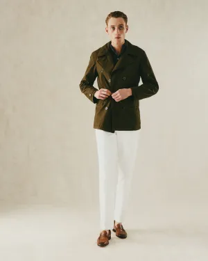Hawkes Canvas Cotton Peacoat Moss Green