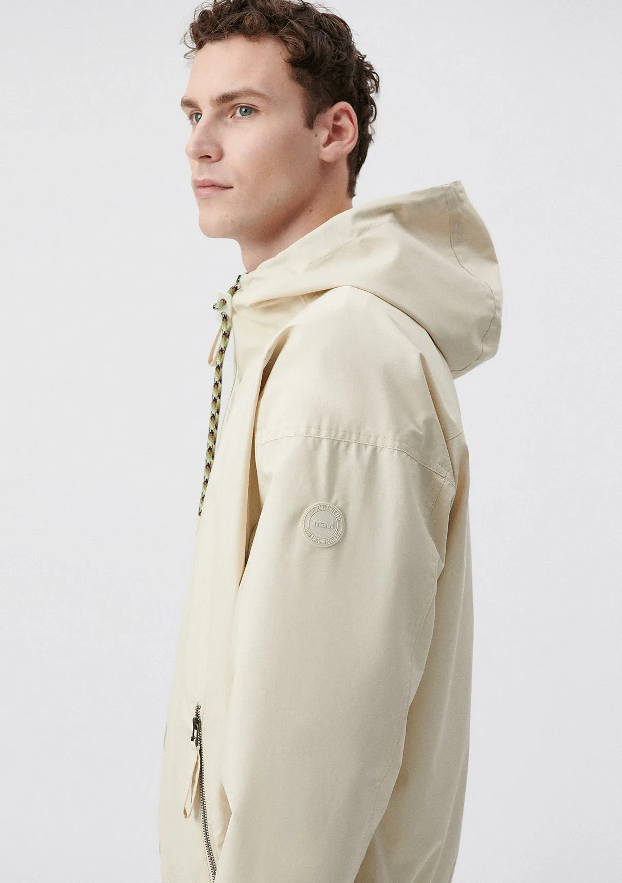 Hooded Beige Jacket