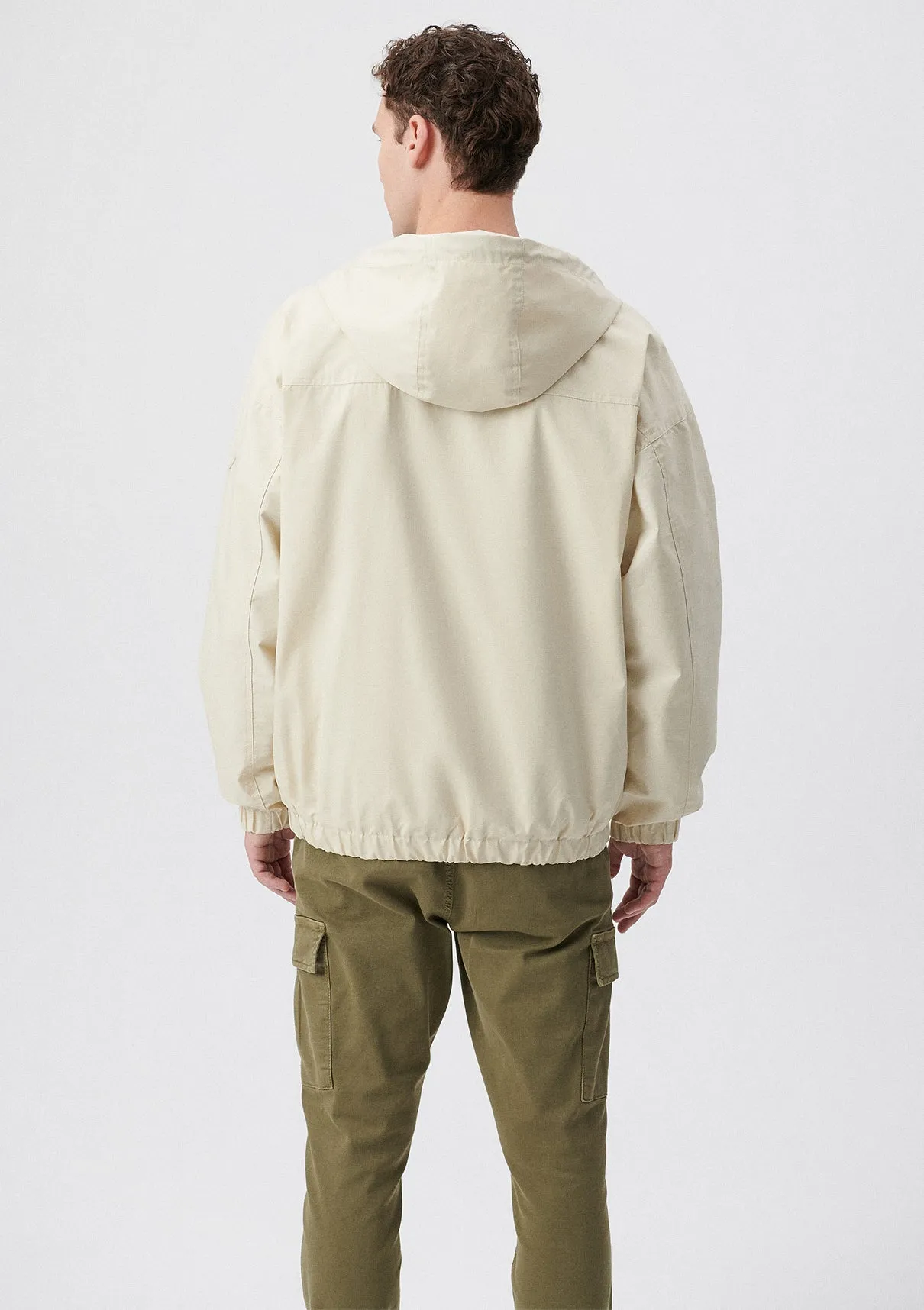 Hooded Beige Jacket
