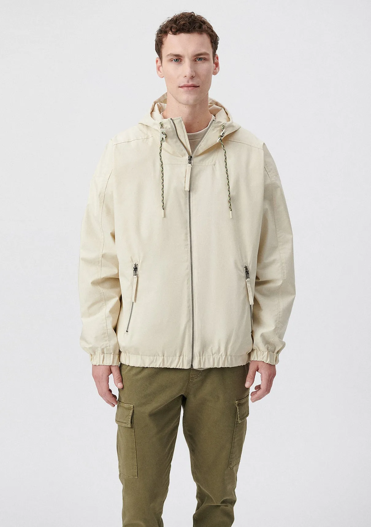 Hooded Beige Jacket