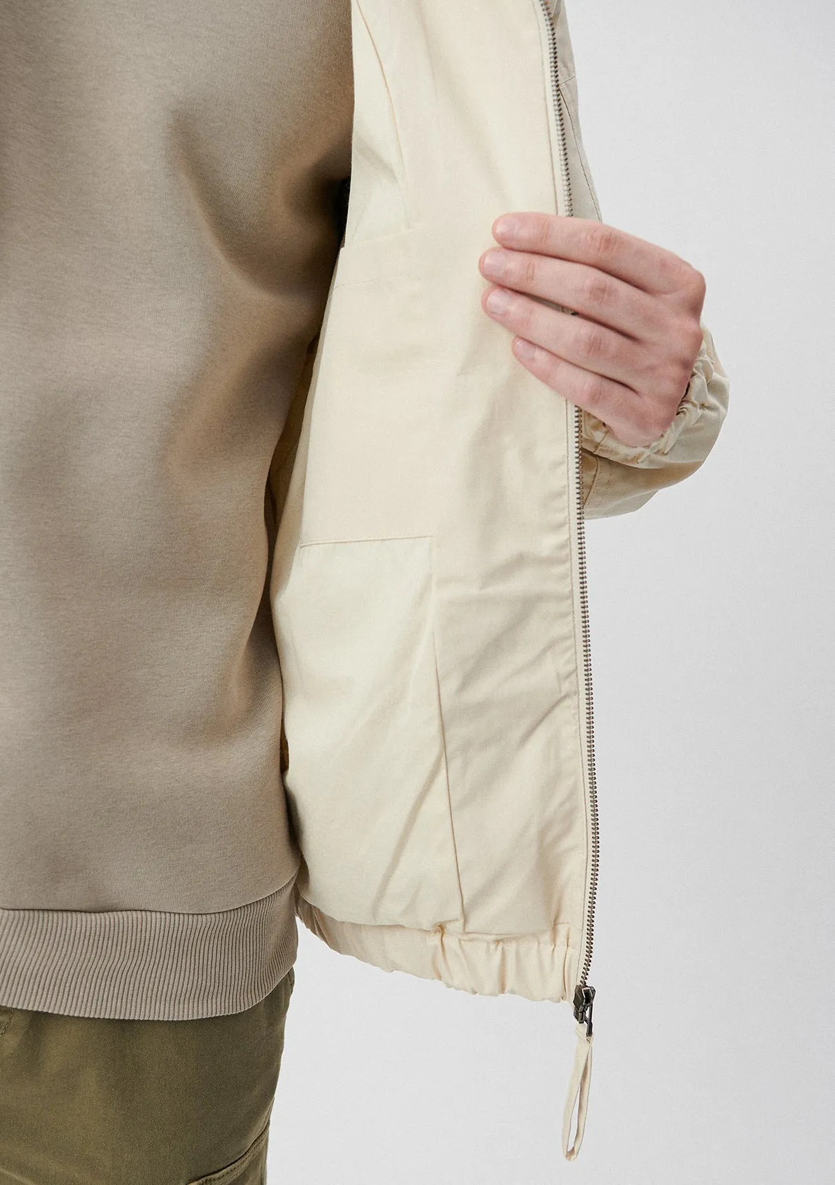 Hooded Beige Jacket