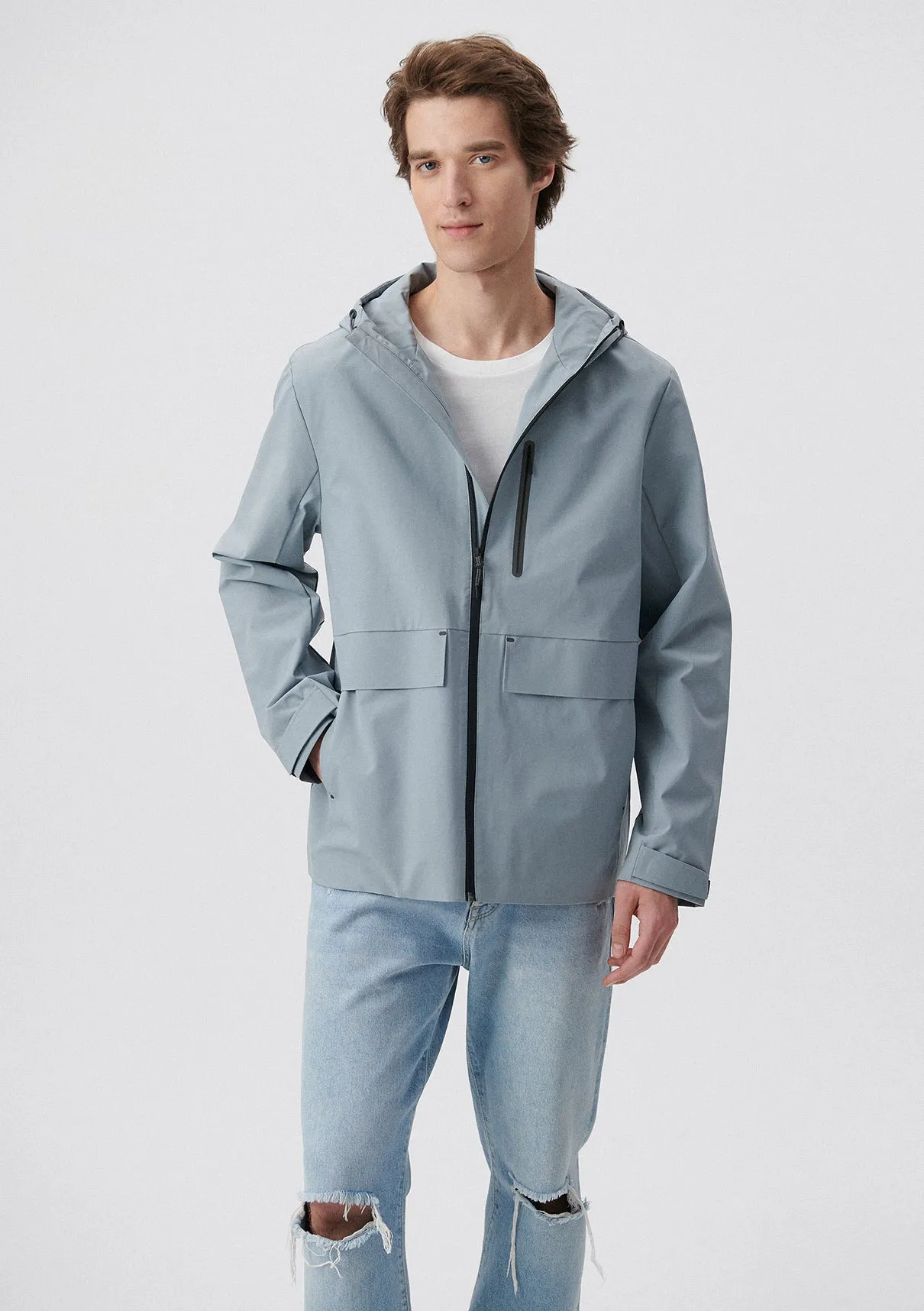 Hooded Blue Jacket