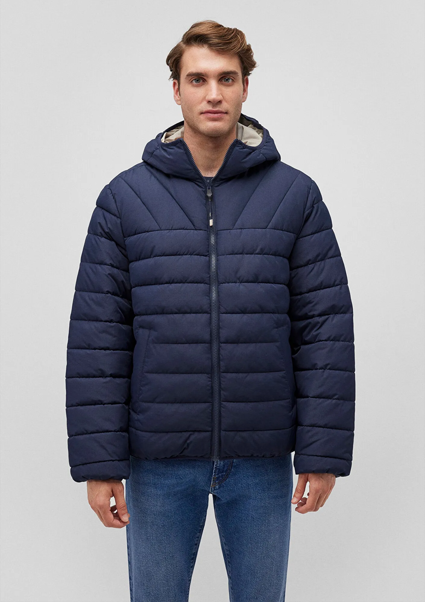 Hooded Navy Jacket