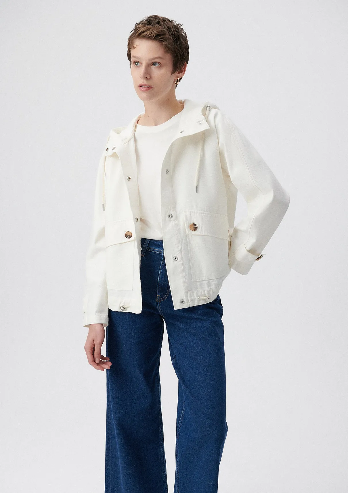 Hooded White Jacket