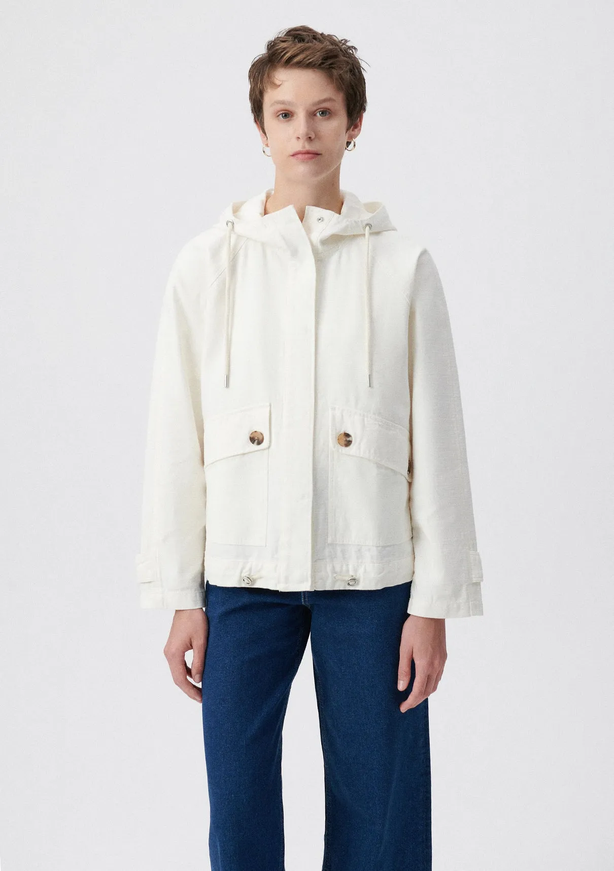 Hooded White Jacket