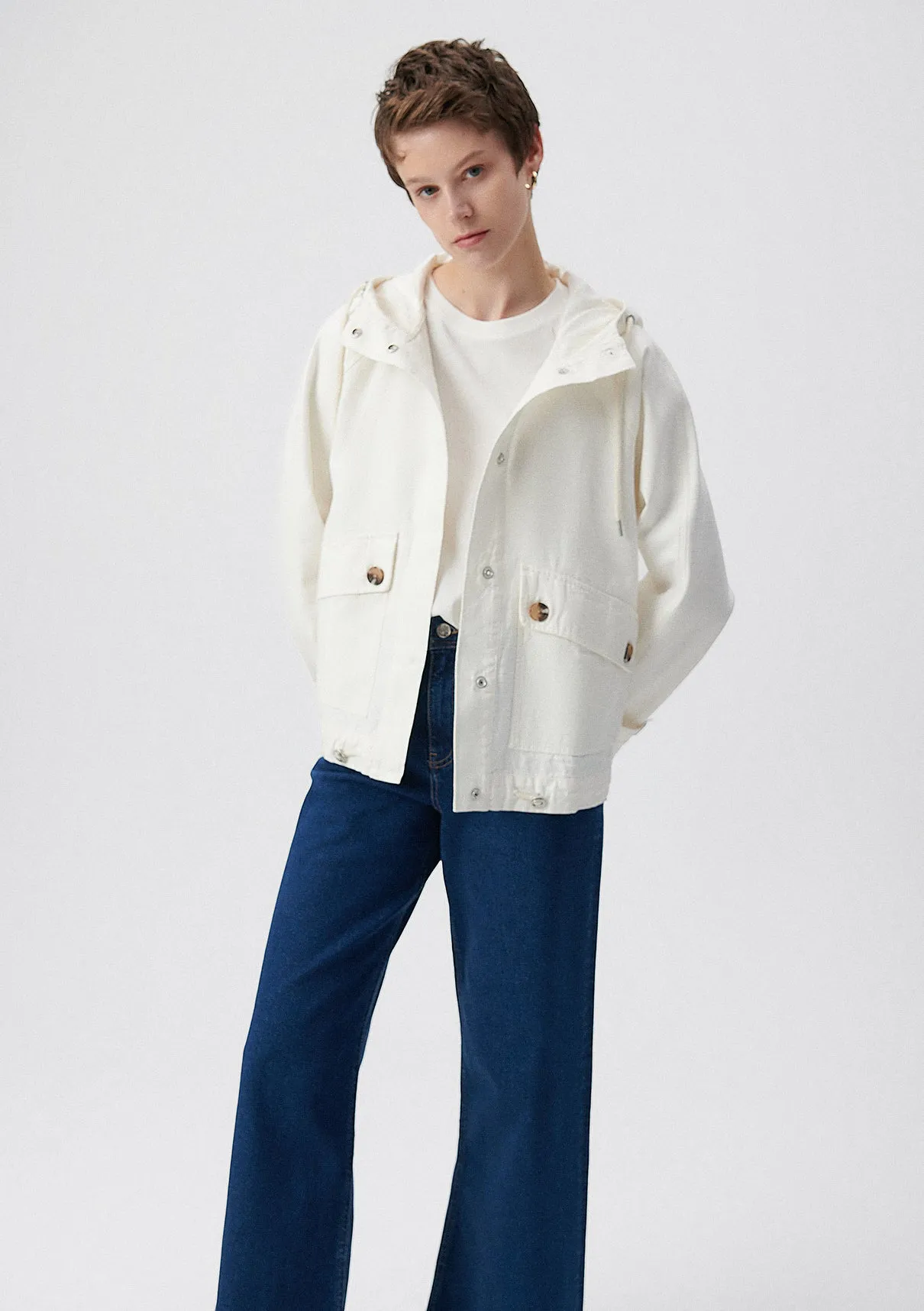 Hooded White Jacket