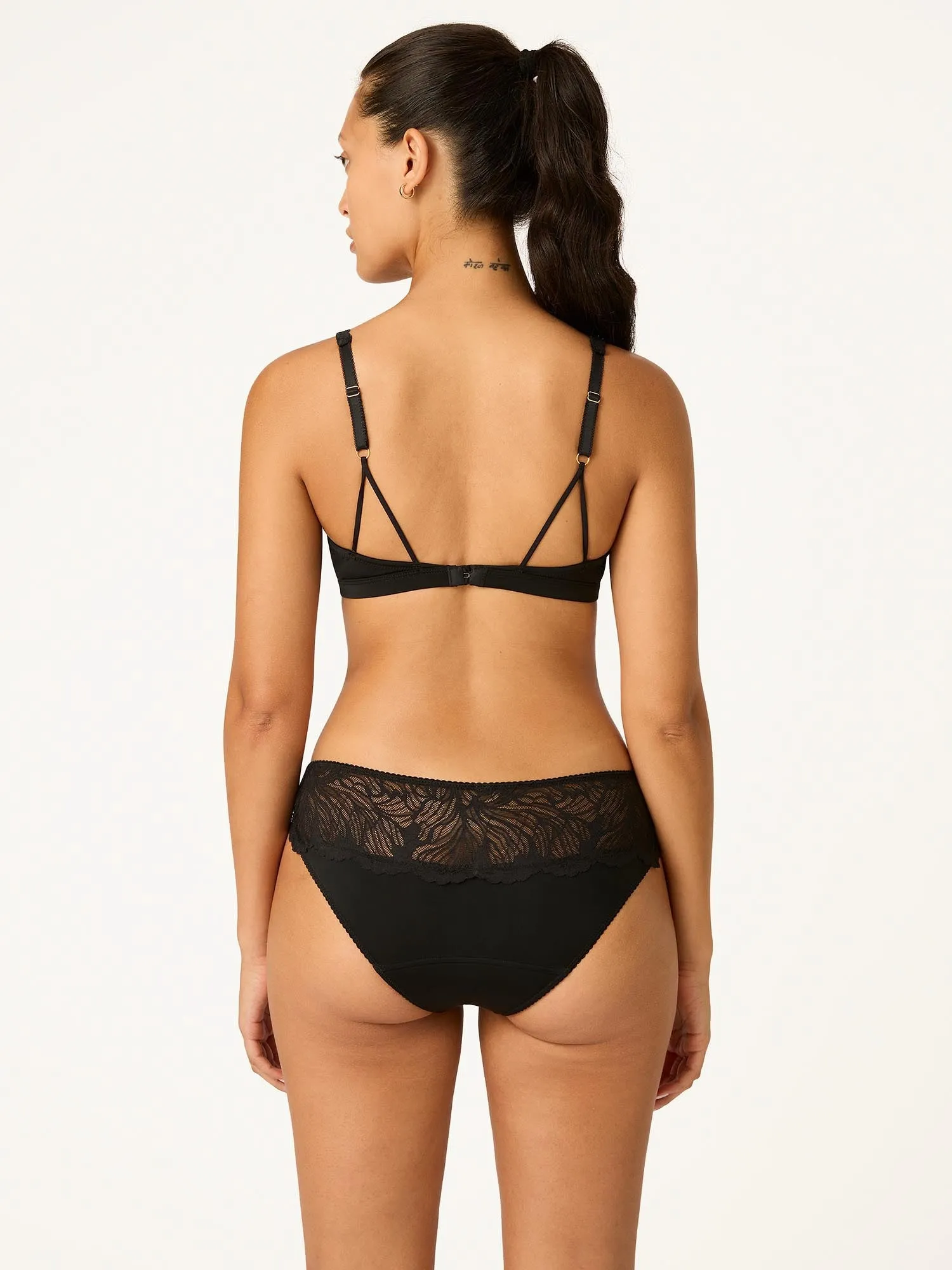 Ines Midi Brief Moderate-Heavy Noir Black
