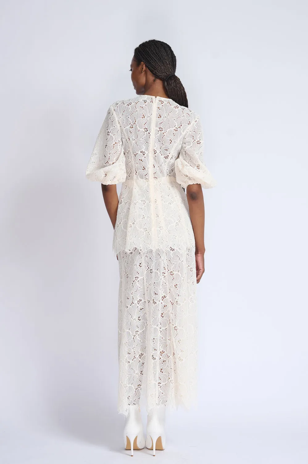 Ivory Lace Tulle Top