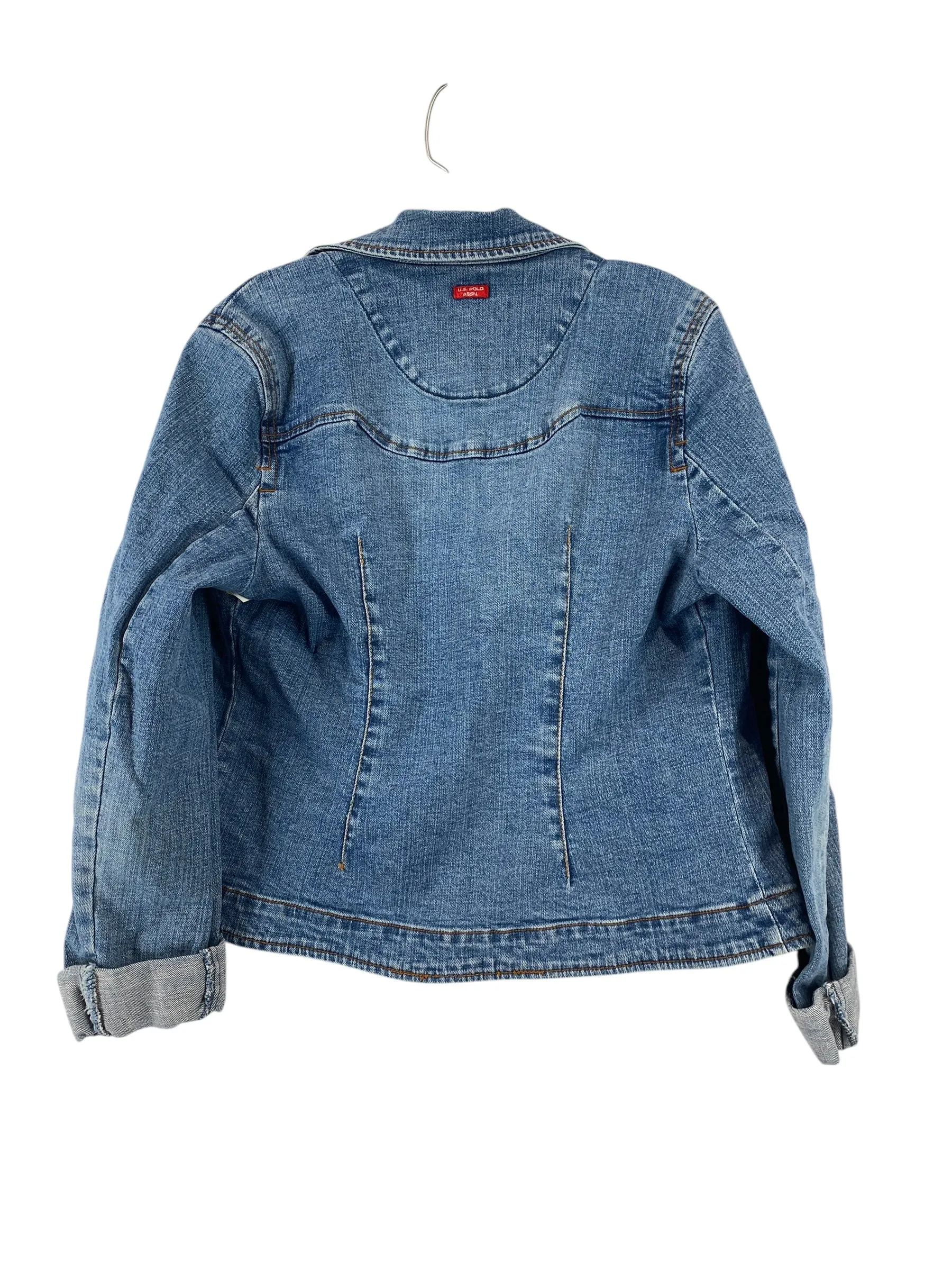 Jacket Denim By Clothes Mentor In Blue Denim, Size: L