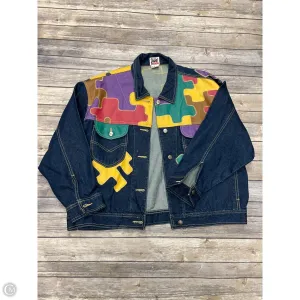 Jacket Denim By Zana Di In Blue Denim, Size: 1x