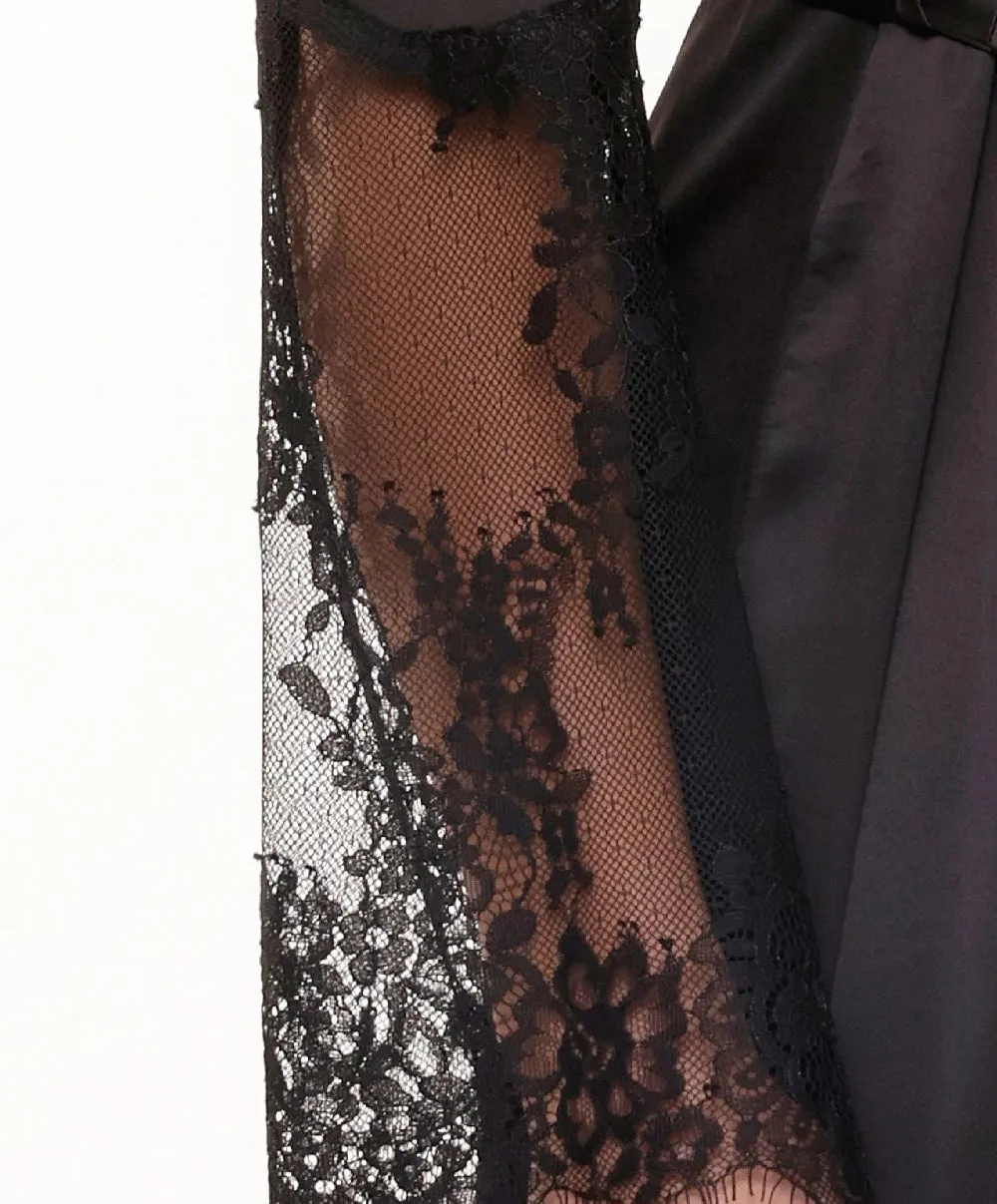 Kimono satiné noir