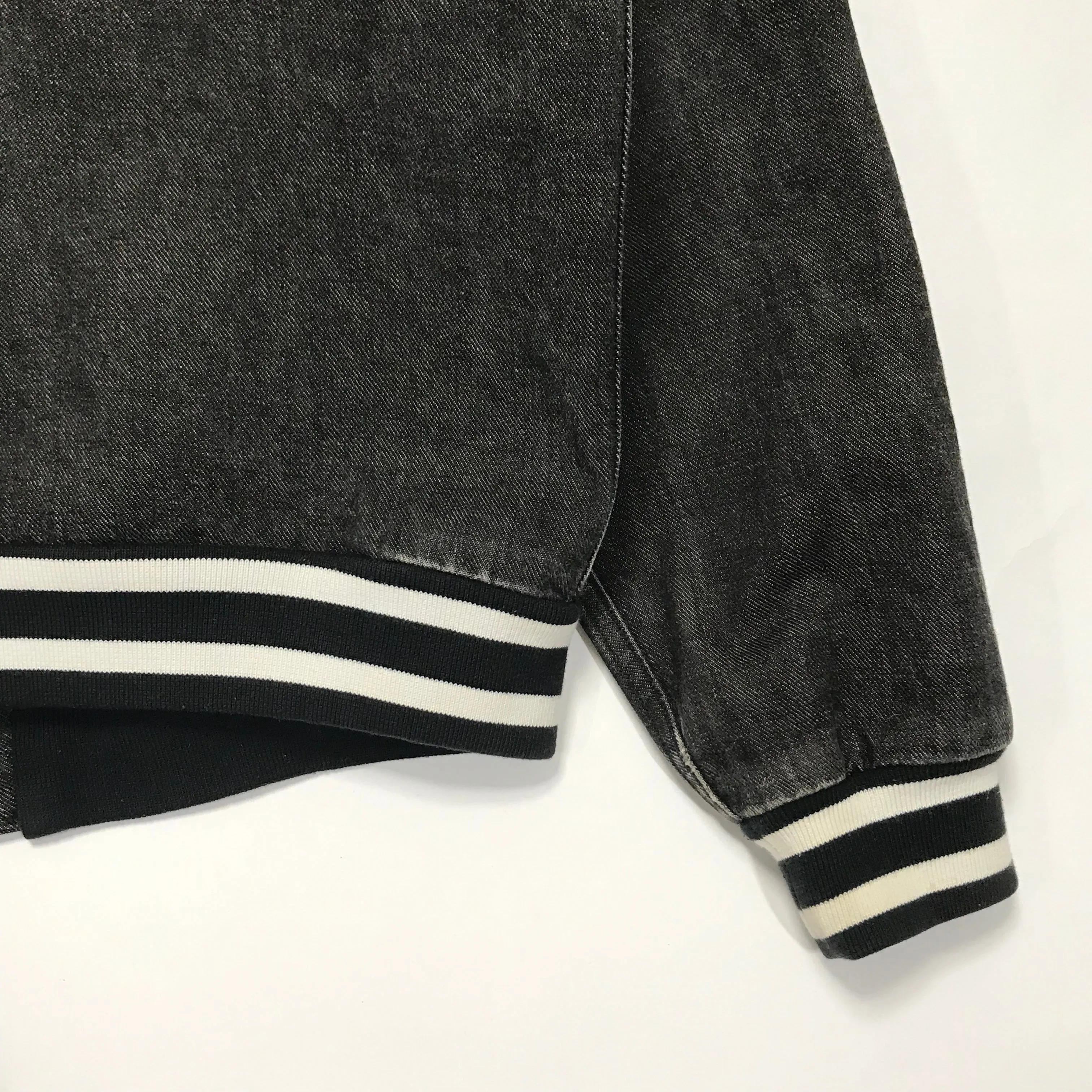 [L] A Bathing Ape Bape Vintage Bape Heads Denim Varsity Jacket