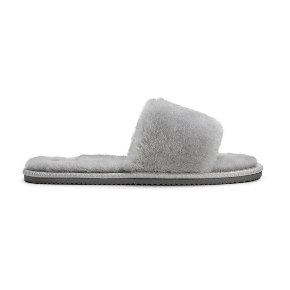 Ladies Open Toe Mule Sheepskin Slippers