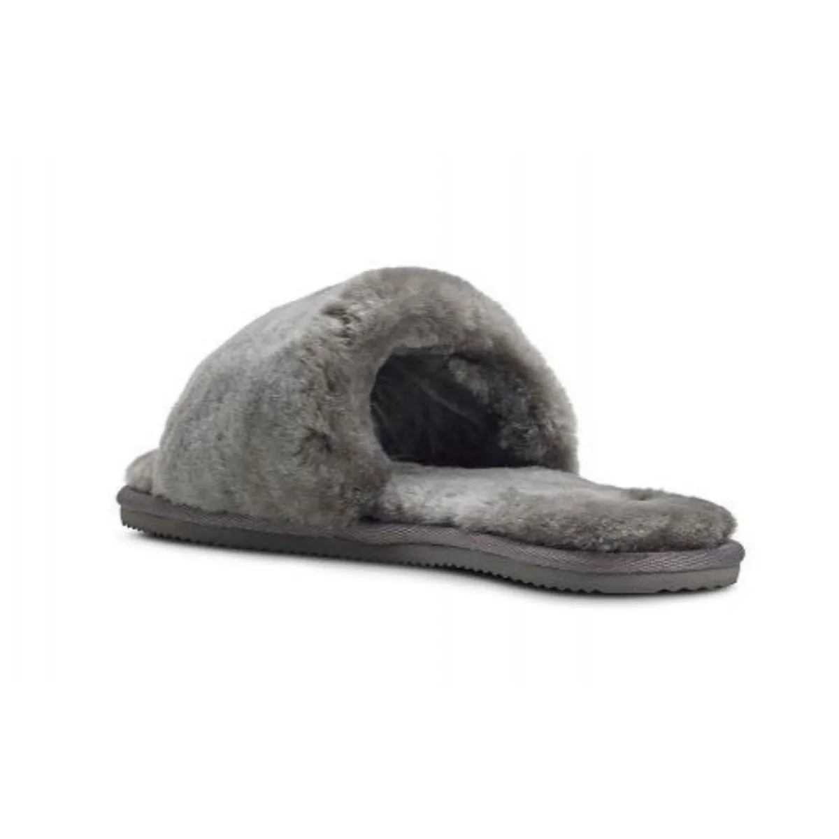 Ladies Open Toe Mule Sheepskin Slippers
