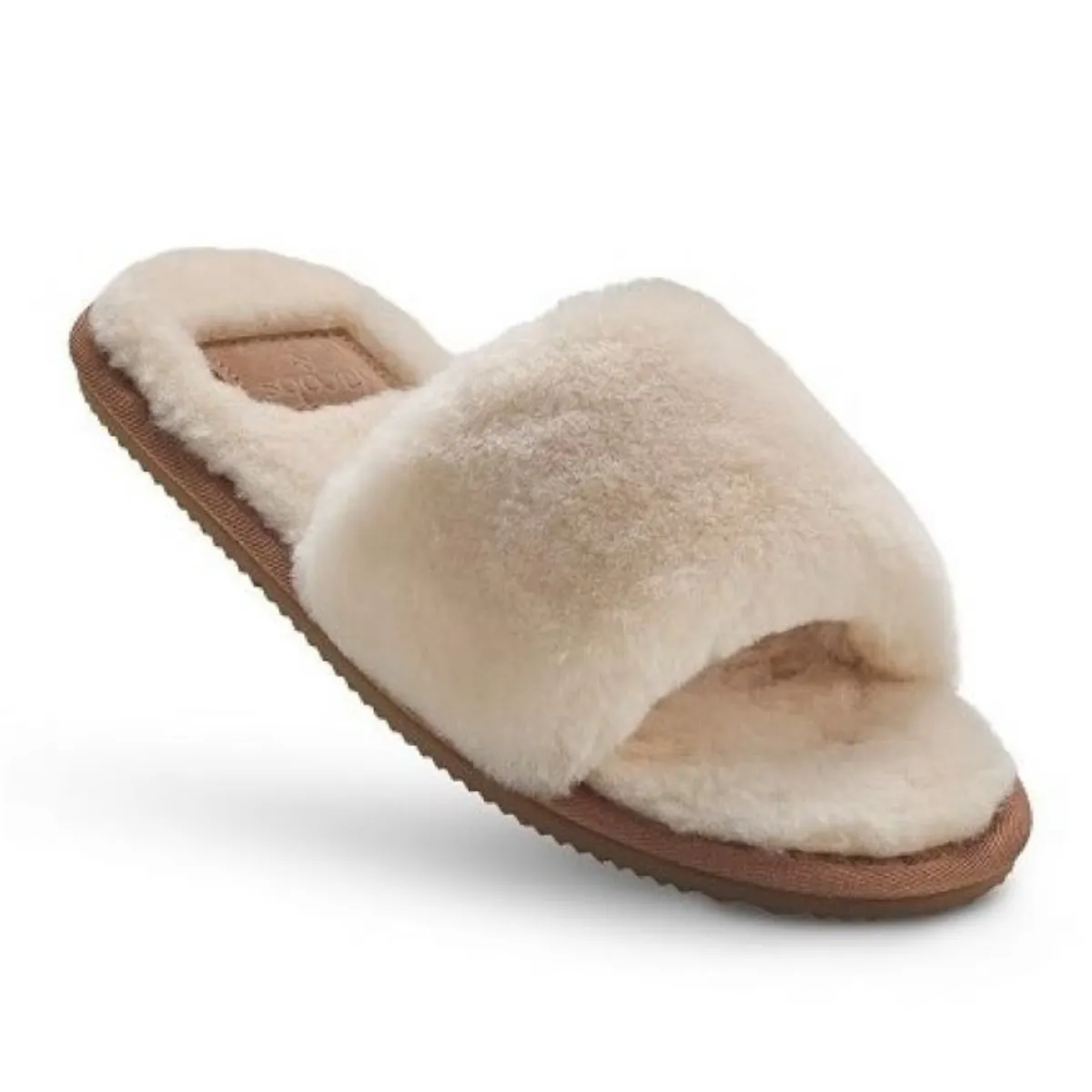 Ladies Open Toe Mule Sheepskin Slippers