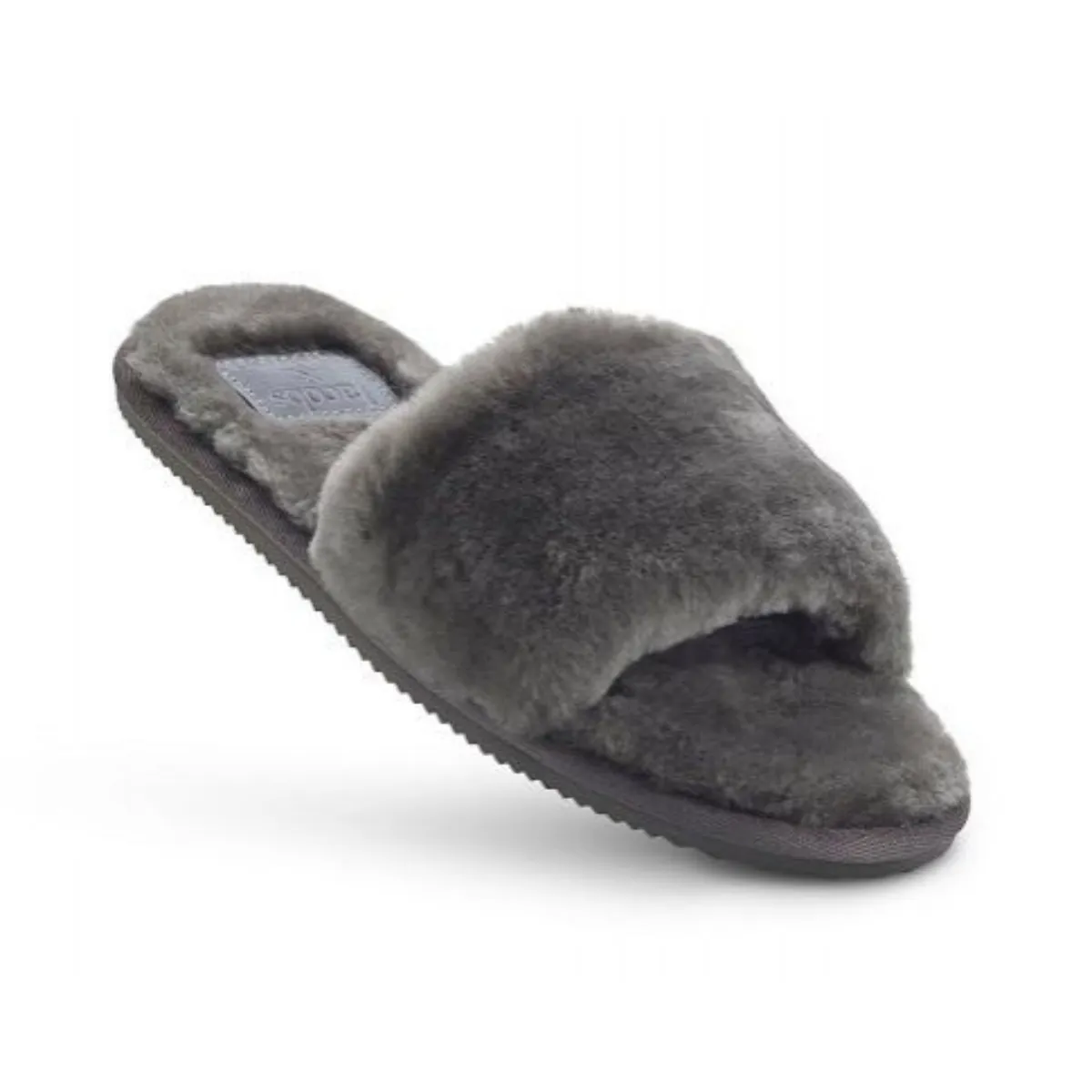 Ladies Open Toe Mule Sheepskin Slippers