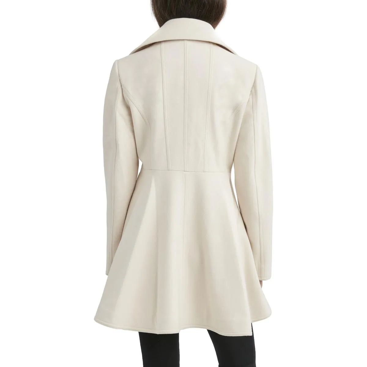 Laundry by Shelli Segal Women's Double Breasted Fit & Flare Peacoat