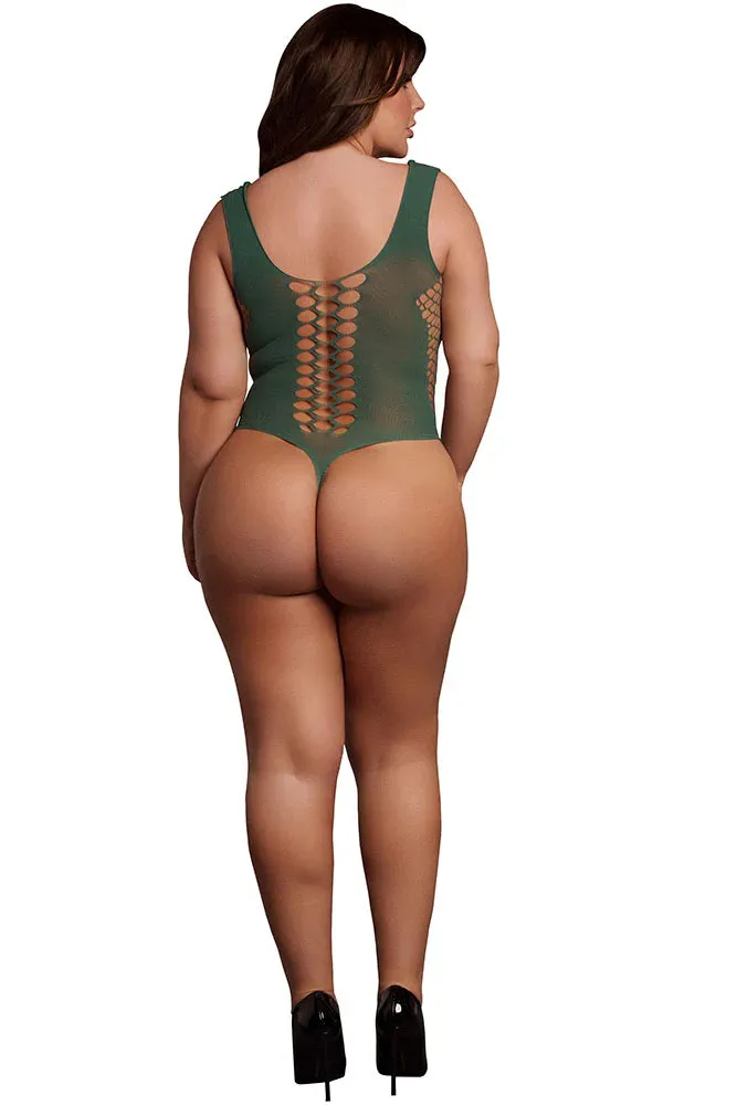 Le Désir Green V-Neck Teddy