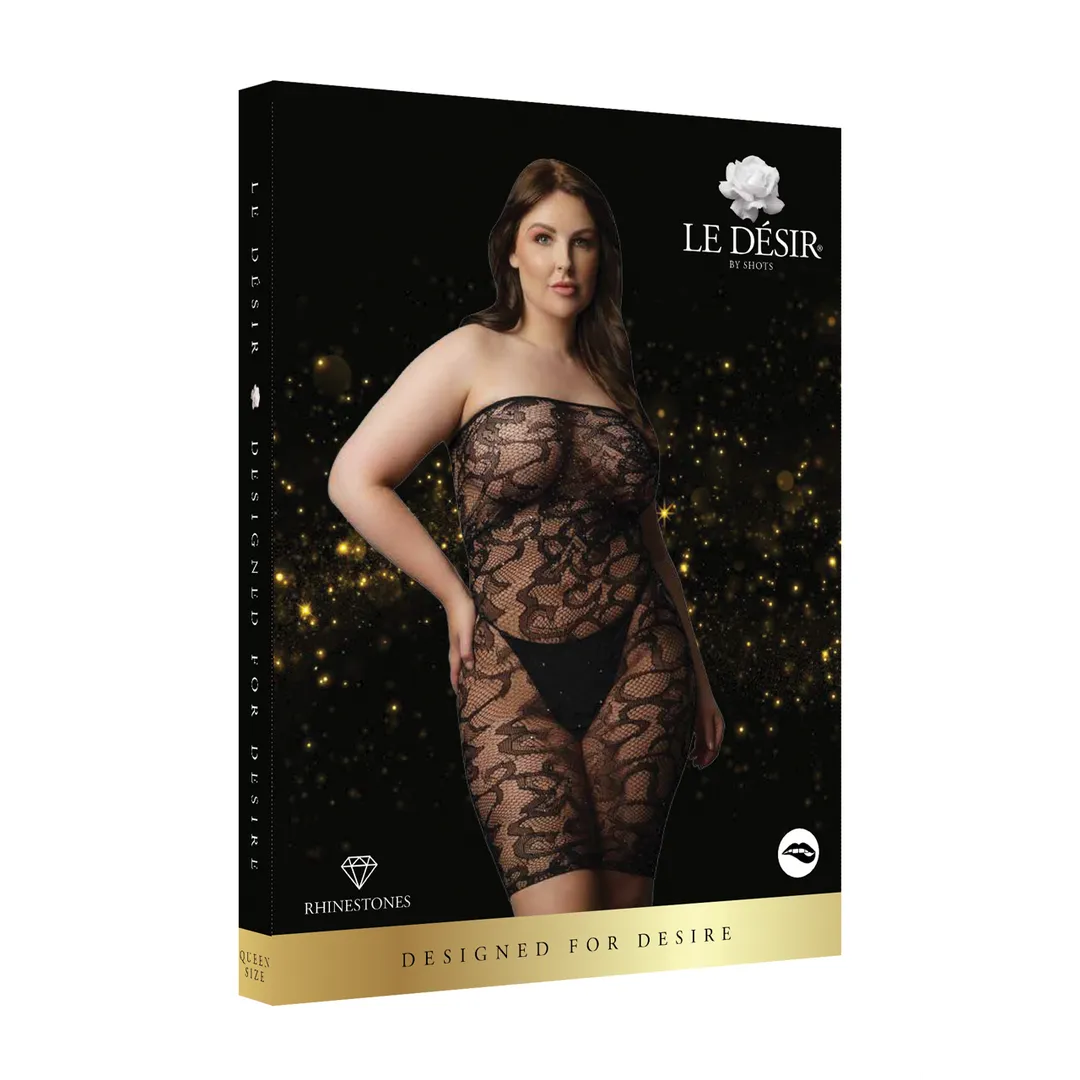 Le Désir Star Rhinestone Robe Plus Size