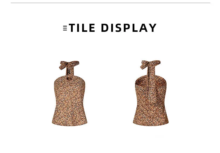Leopard Halter Top