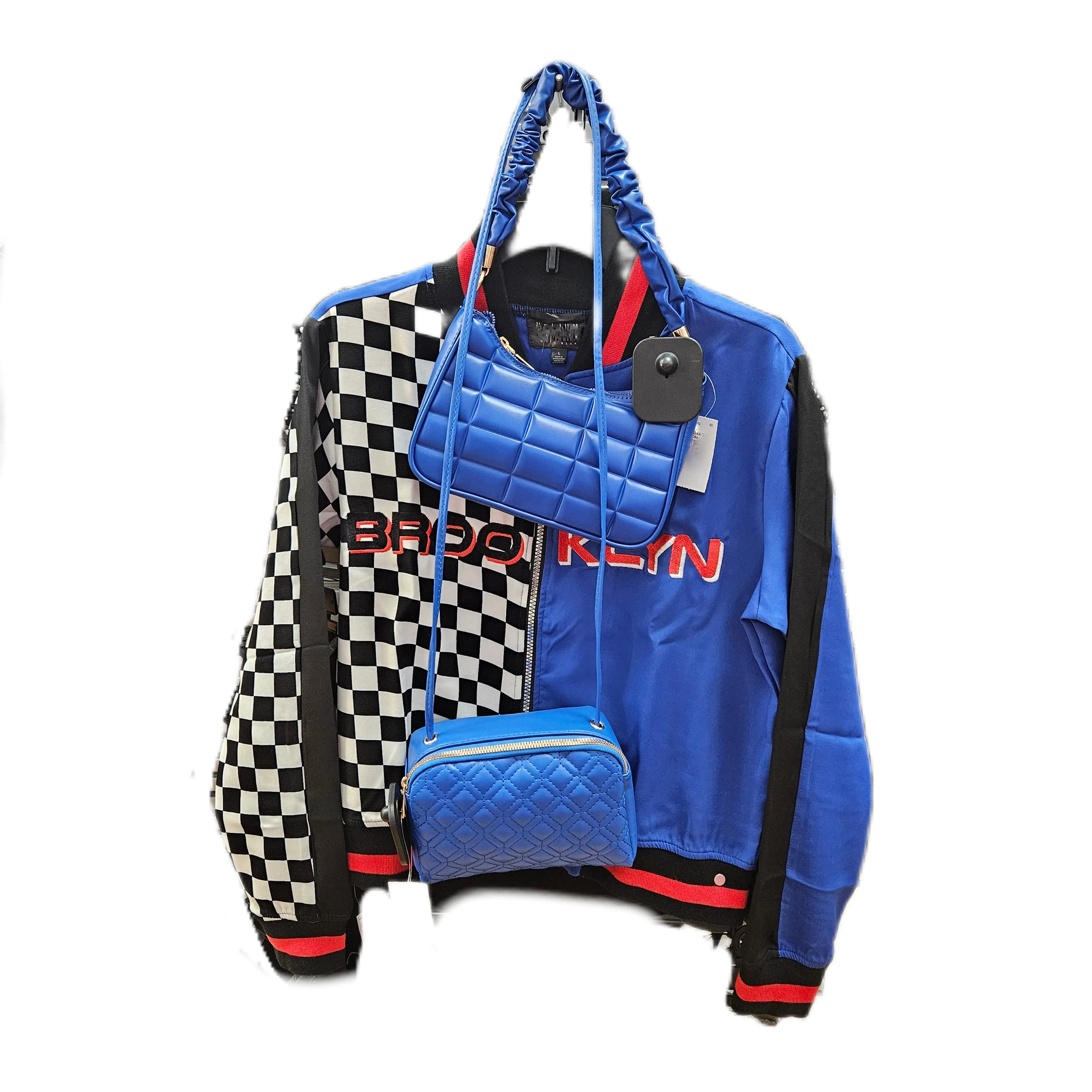 LETTER PRINT PATCH VARSITY CROPPED JACKET