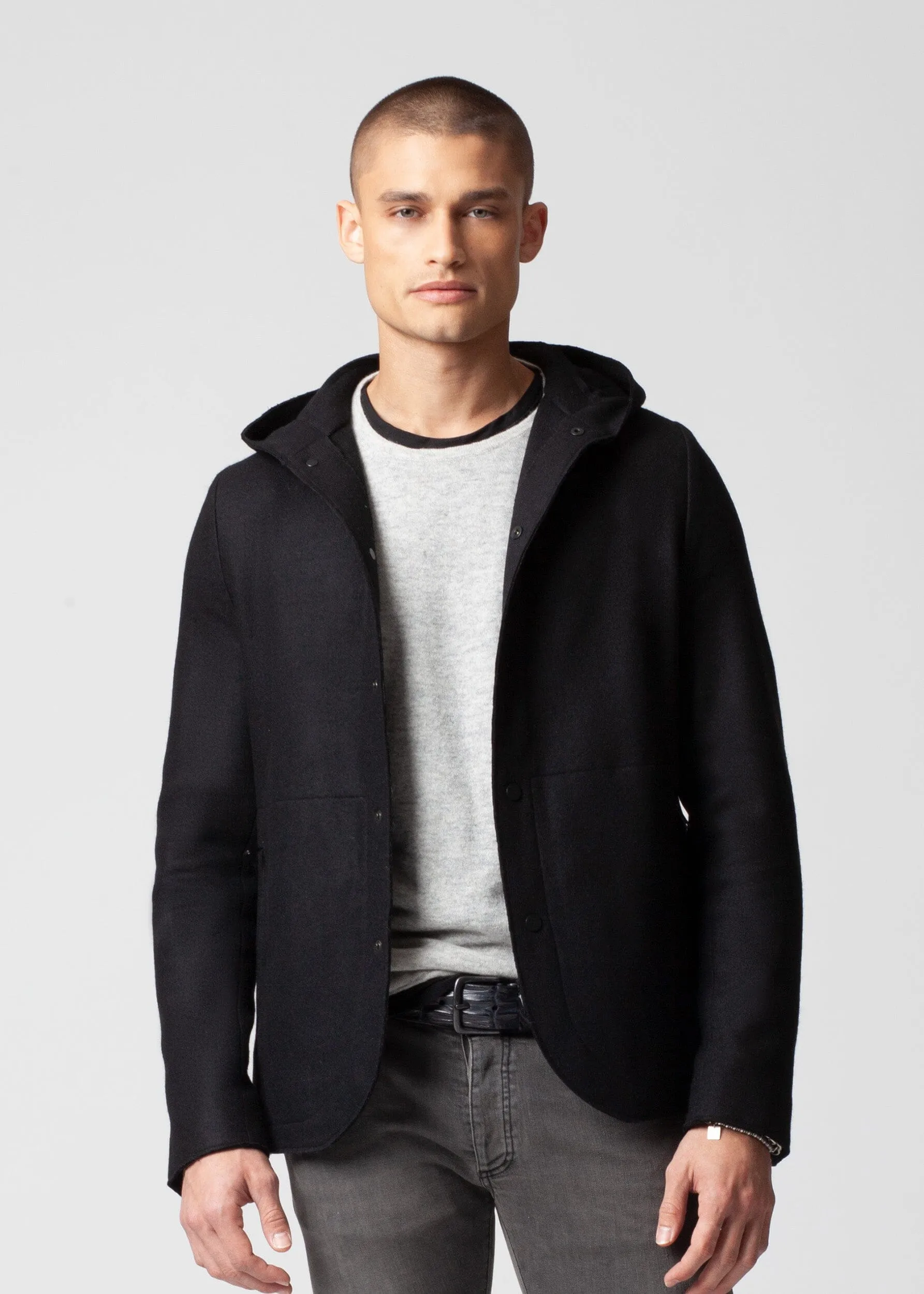 LIVE CUT HOODED COAT