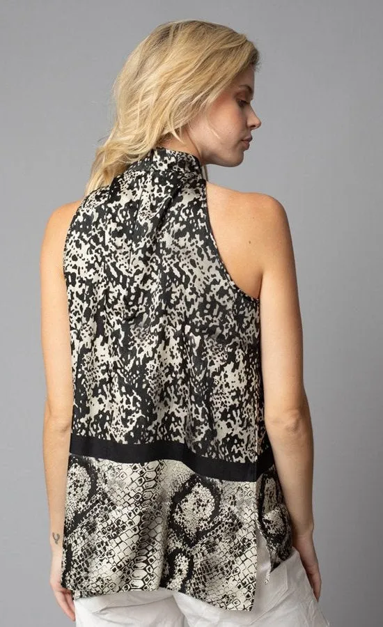 Lola & Sophie Animal Border Print Halter Top