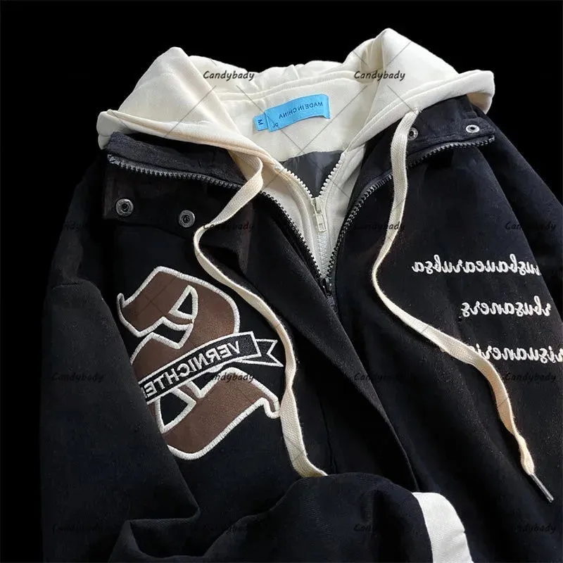 Loose Fit American Baseball Uniform with Letter Embroidery â€?Women's Y2K Fashion Jacket
