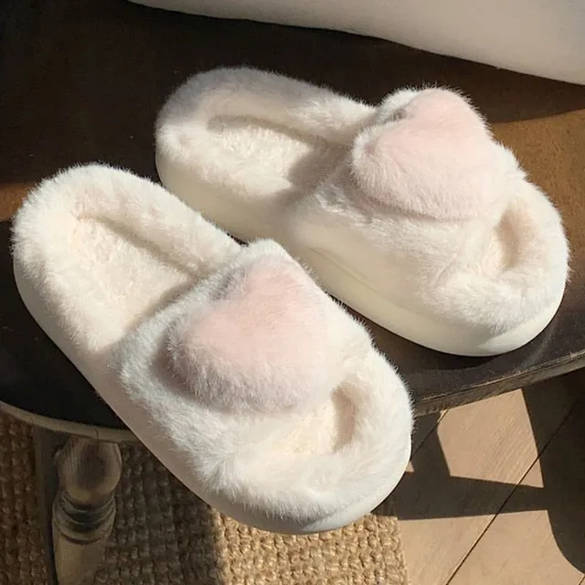 Love You Lots Fluffy Slippers