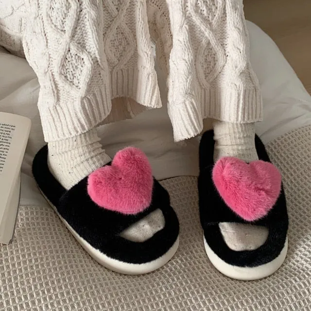 Love You Lots Fluffy Slippers