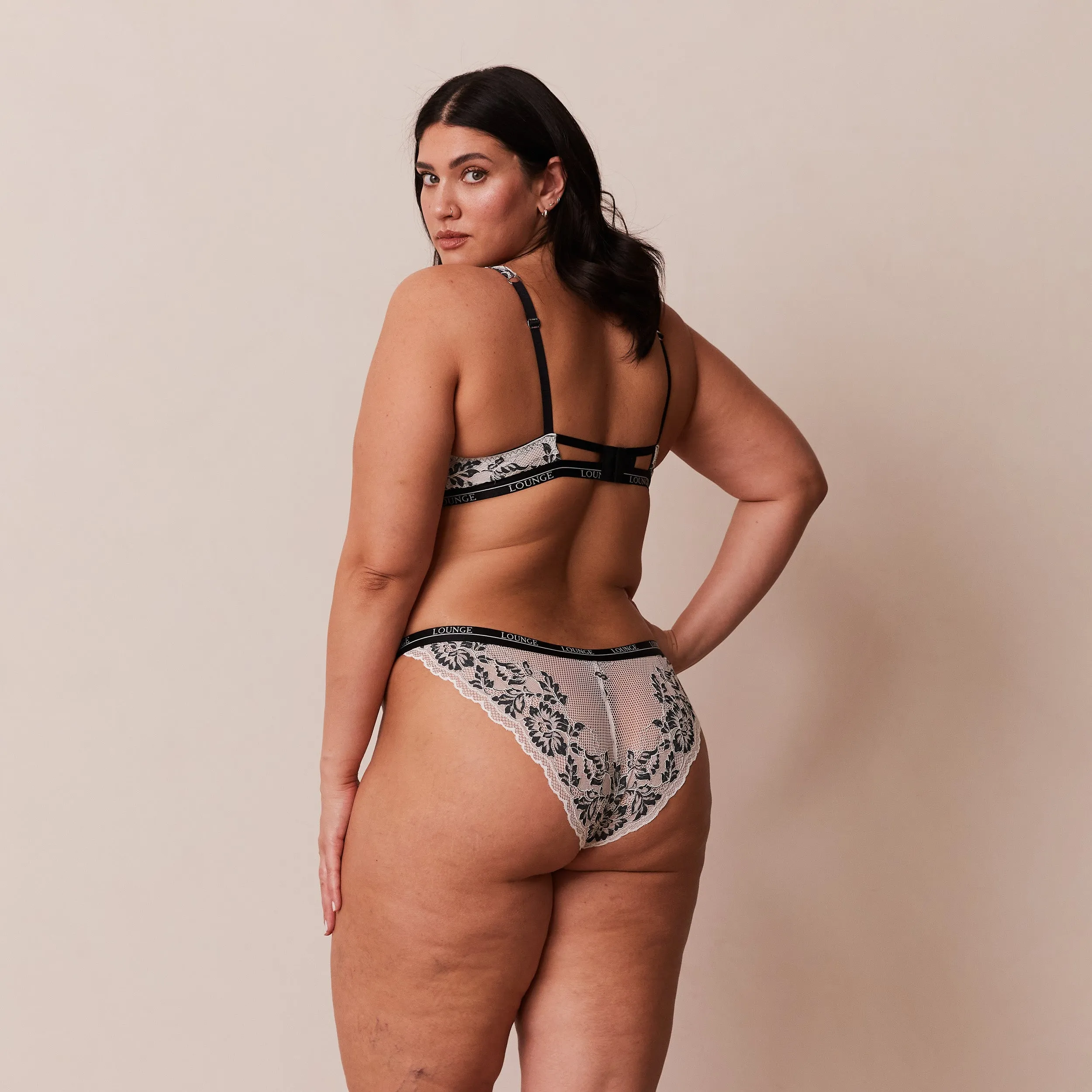 Luxe Balcony Soutien-Gorge - Blanc et Noir