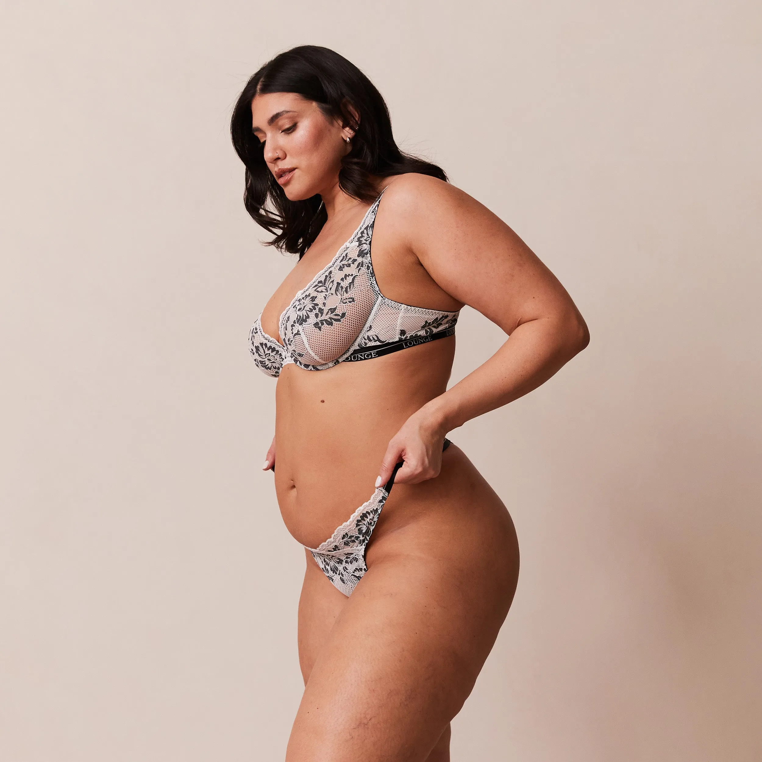 Luxe Balcony Soutien-Gorge - Blanc et Noir