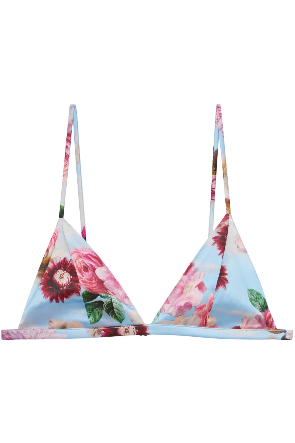 Luxe Silk Triangle Bra in Dreamy Floral Print