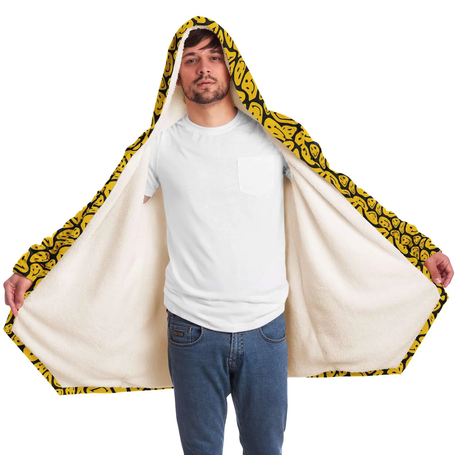 Melting Smiling Face Hooded Cloak