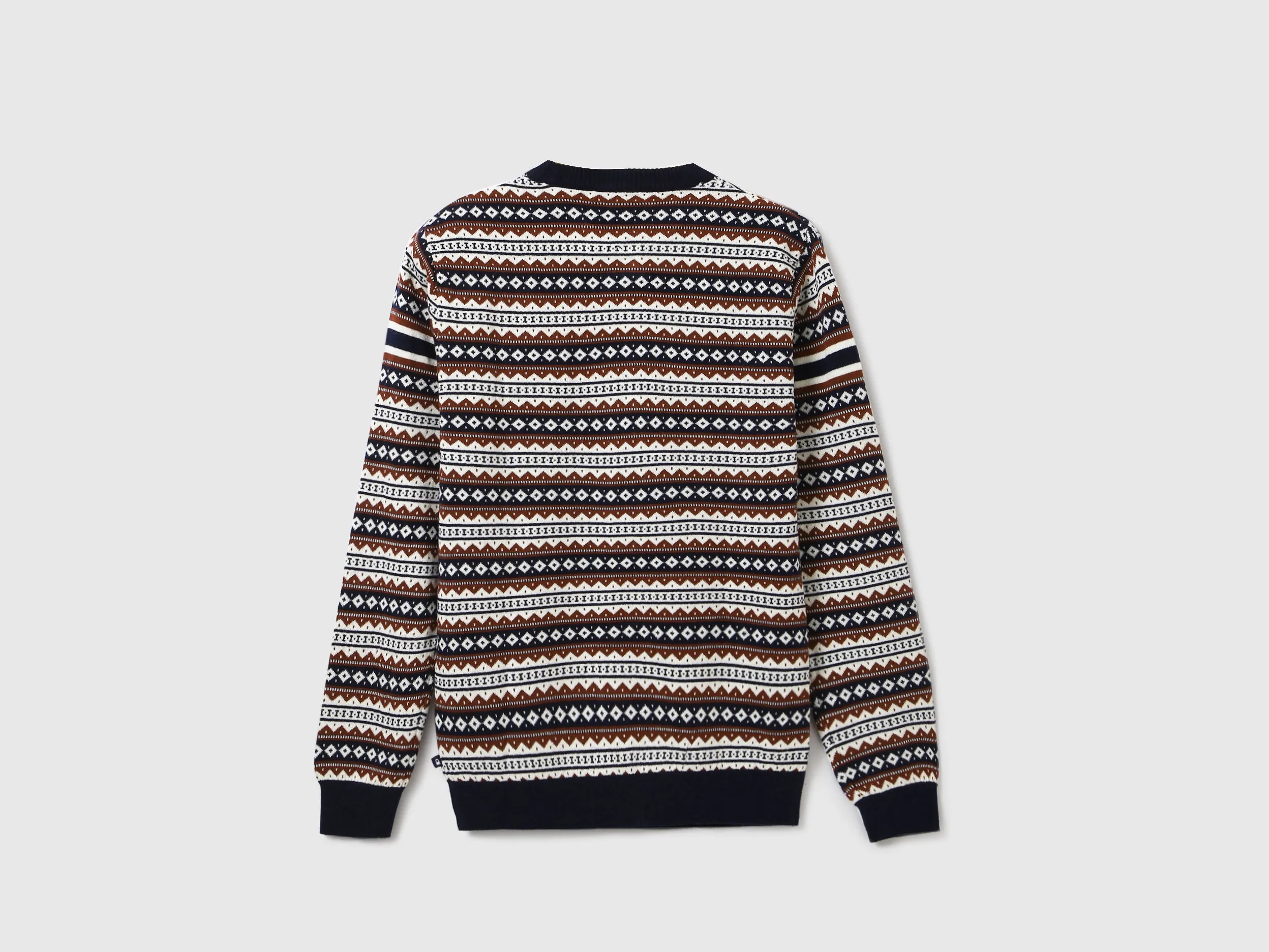 Men Patterned Round Neck Sweater
