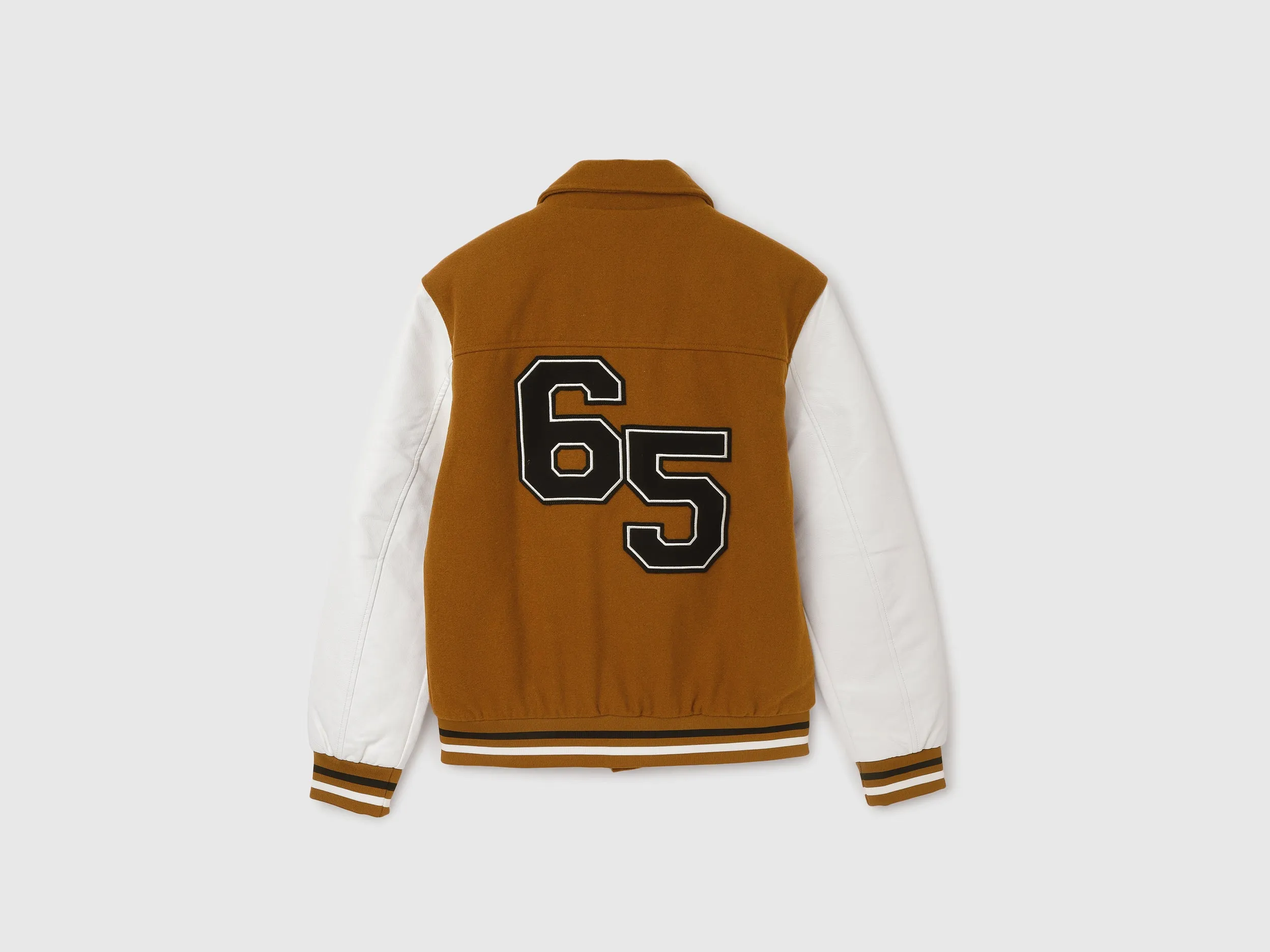 Men's Regular Fit Embroidered Varsity Jacket